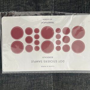 Cloth and paper - DOT sticker sample (Bordeaux)